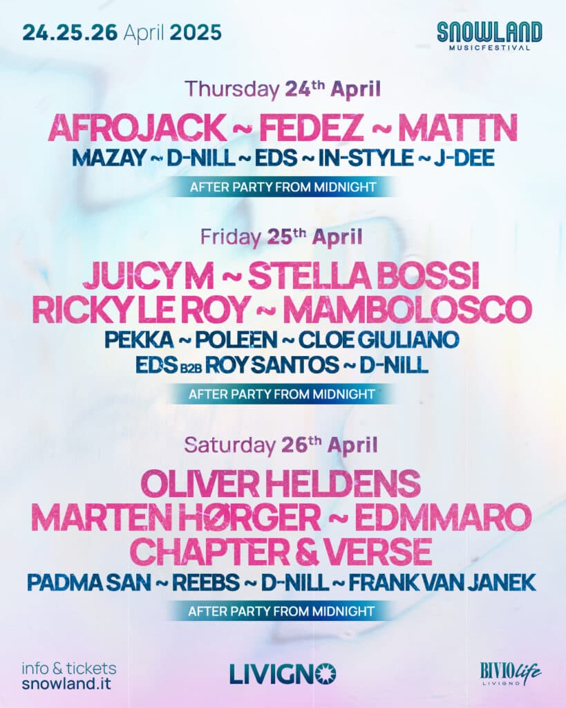 Snowland Music Festival 2025 - lineup